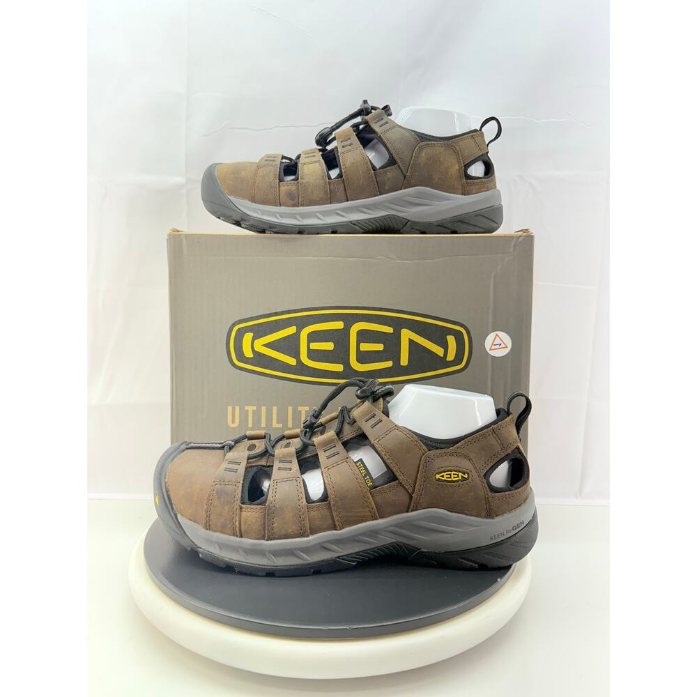 KEEN Utility Atlanta II Cooler+ Mens 12EE‎ Extra Wide Work Sandals Steel Toe EH